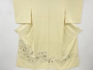 リサイクル　寿光織大道芸模様織り出し一つ紋色留袖